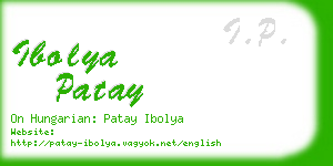 ibolya patay business card